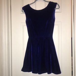 Tobi velvet royal blue dress